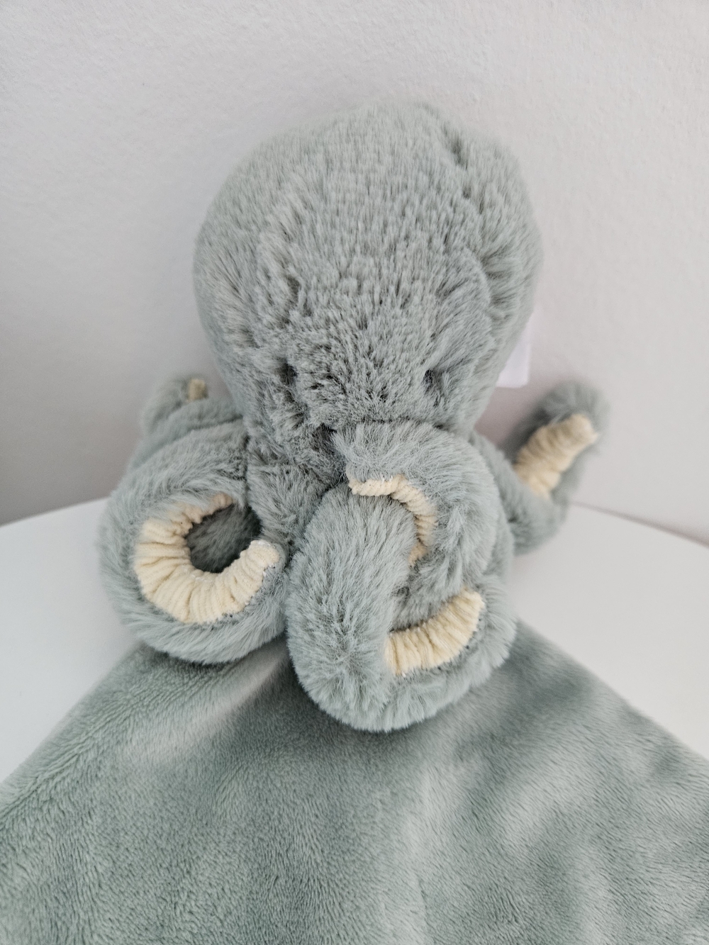Plush Octopus Small Blanket - Sage